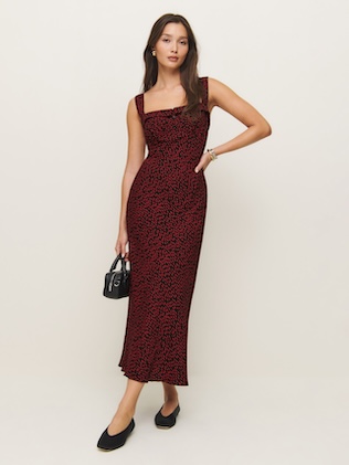Robe nuisette longue en soie verte - Nuit longue Telma Bronze