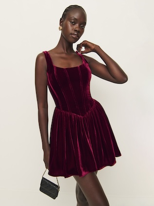 Chemisier Reformation Bretelles Spaghetti Manches Volantes - Taille XS Rose Magenta - Neuf Sans Étiquettes